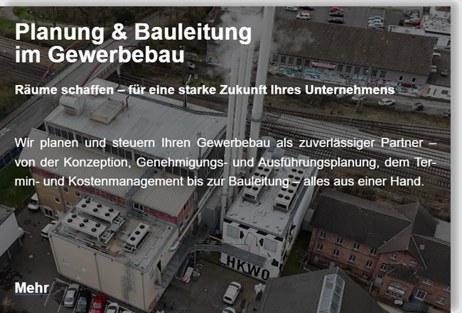 Gewerbebau Bauleitung 